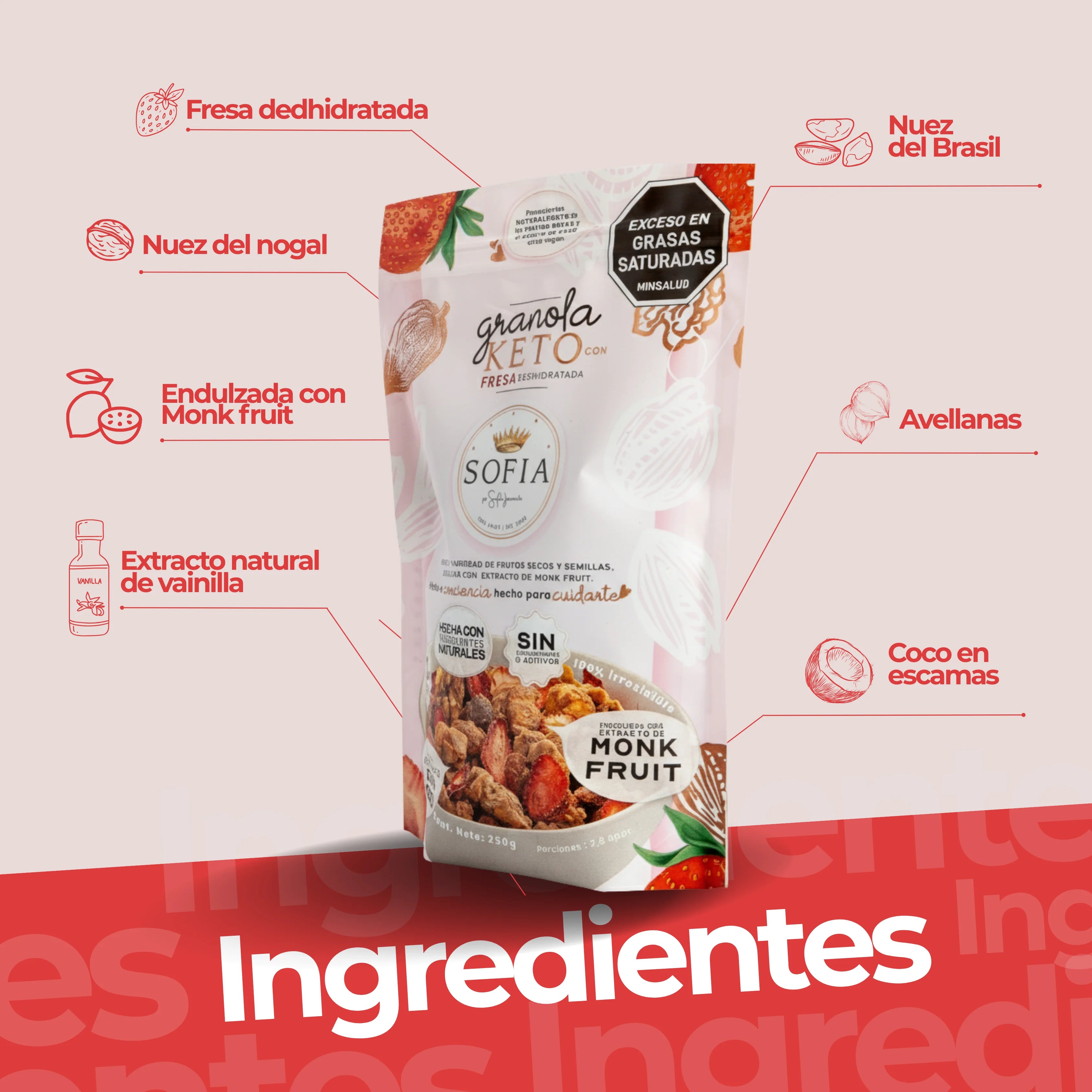 GRANOLA KETO FRESA