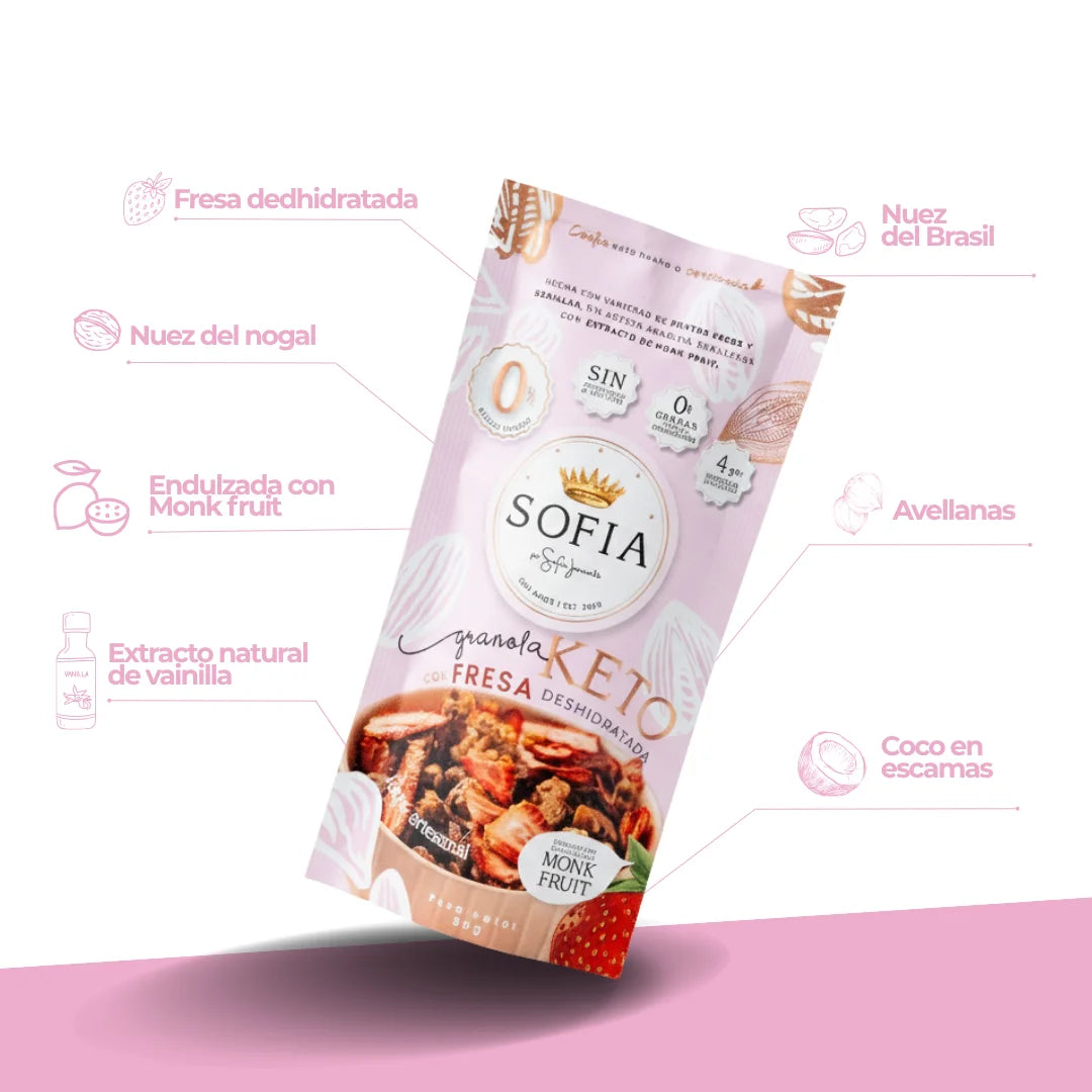 SEMANARIO GRANOLITAS To Go KETO FRESA