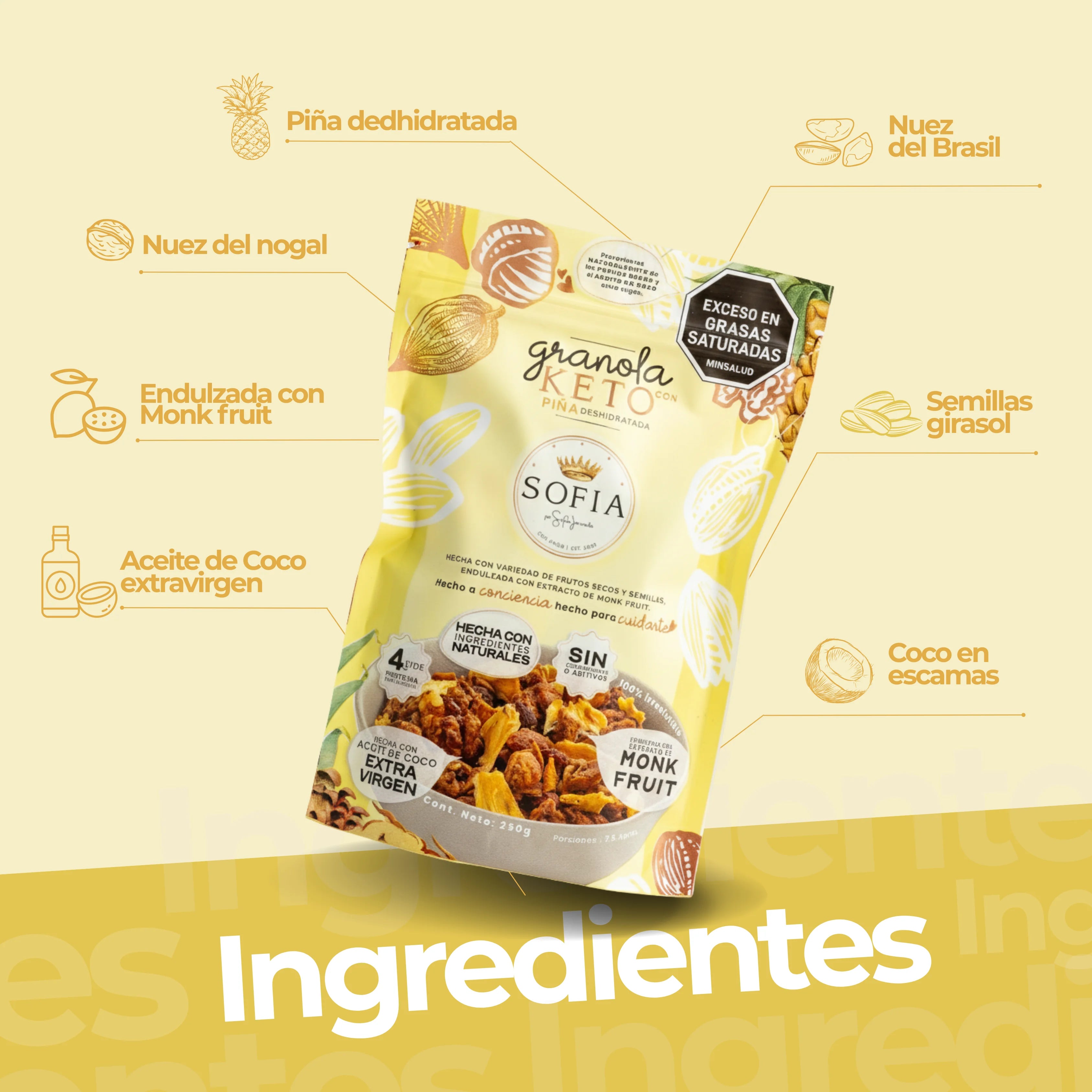 GRANOLA KETO PIÑA
