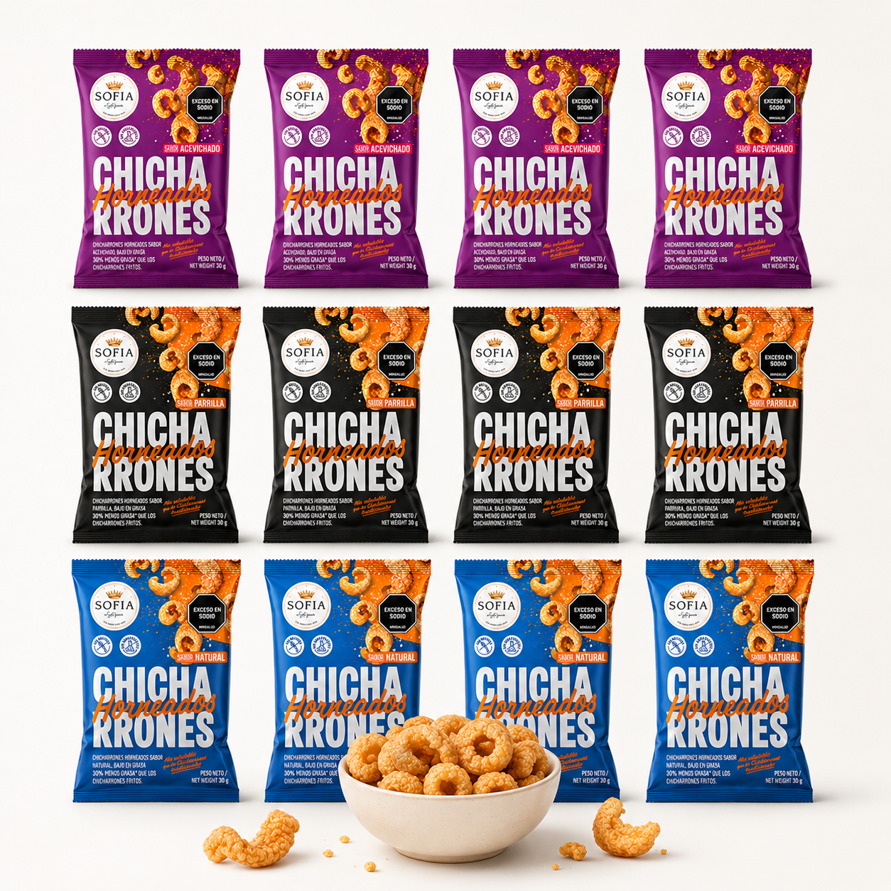 Chicharrones Mix Horneados x12